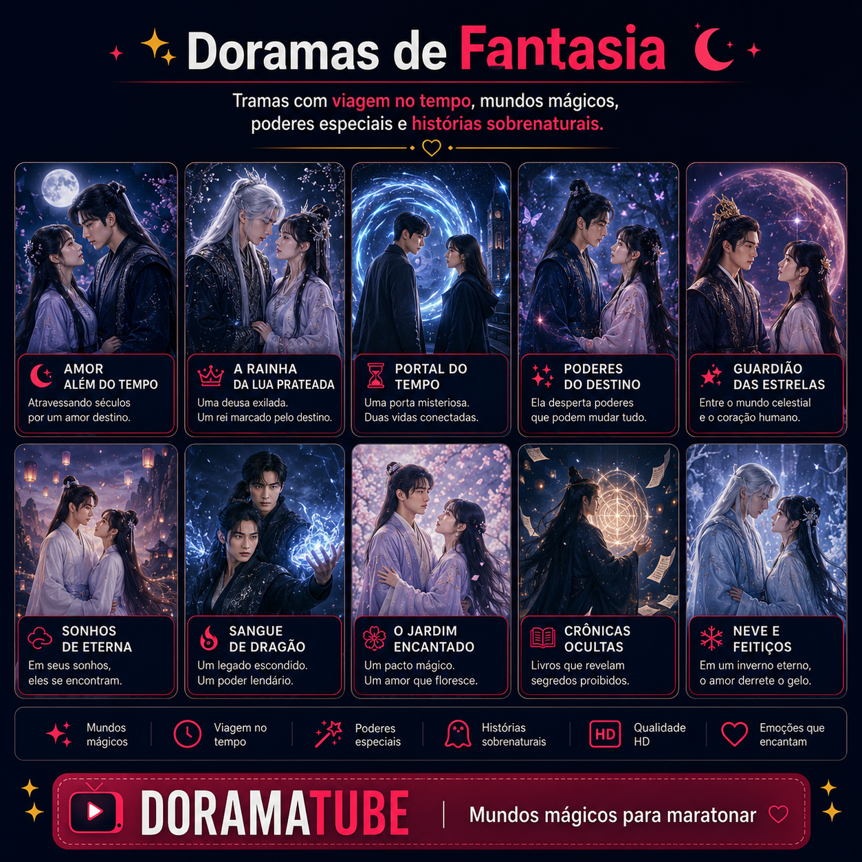 Mosaico de doramas de fantasia